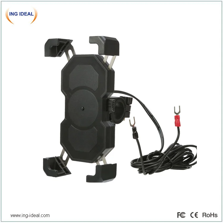 Waterproof USB Charger For Motorbike With Auto Closed Holder