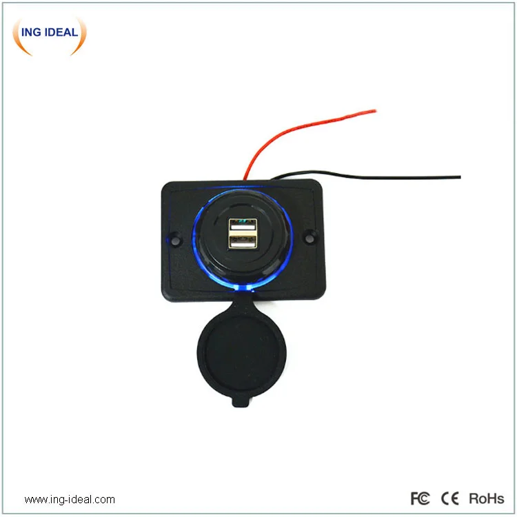 Easy Install Flat Type 3.1A Bus Cell Phone Charger For Passenger Charging